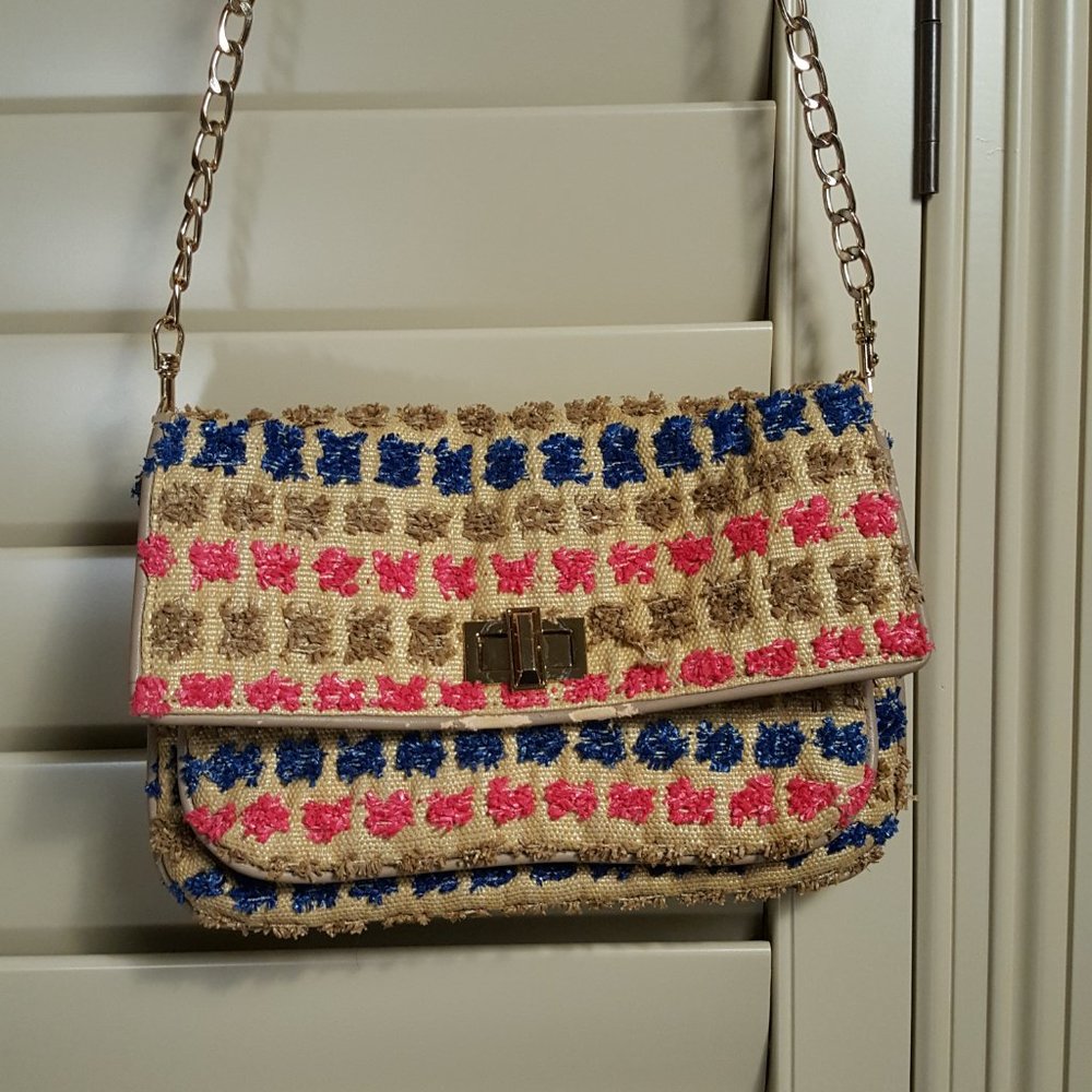 Deux Lux Handbag Crossbody Clutch With Gold Chain - Picture 2 of 8